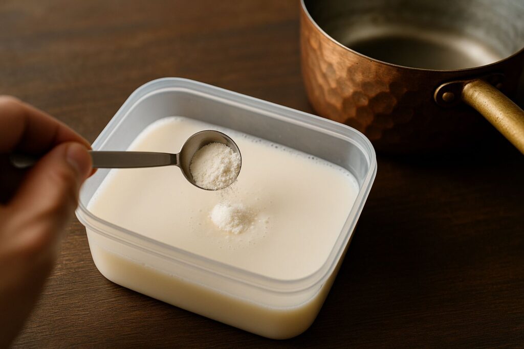 すまし粉を調理